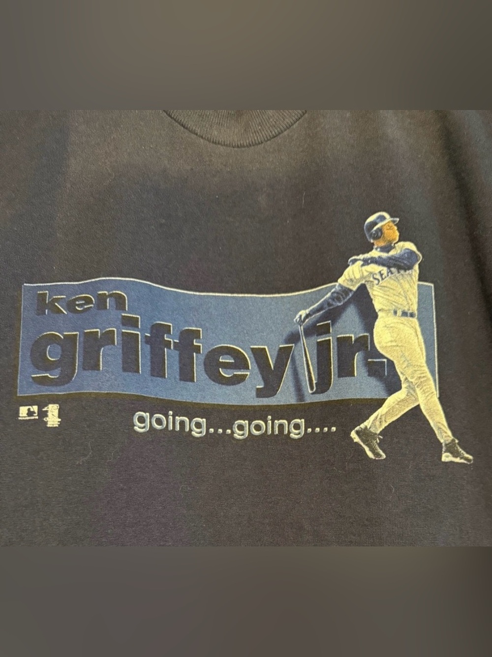 Vintage 90’s Ken Griffey Jr. “ going going gone Tee” vintage patina.